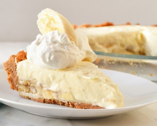 Sencillo y cremoso cheesecake de banana
